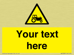 Custom warning farm machinery